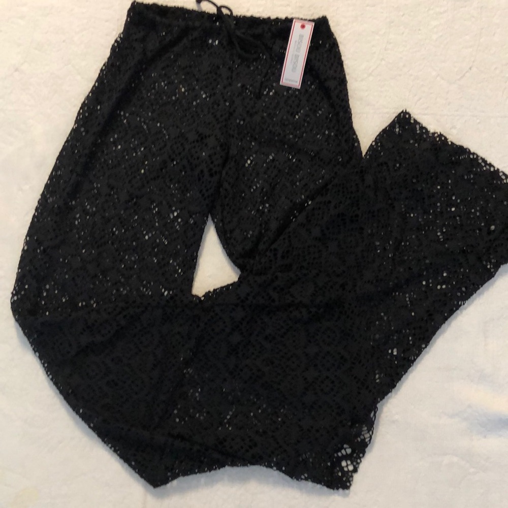 Bisou Bisou Swimwear cover up drawstring pants.